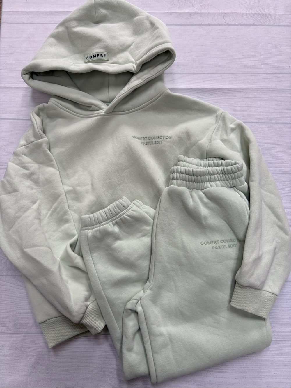 Pastel Mint Kids Hoodie & Jogger Set - COMFRT Collection